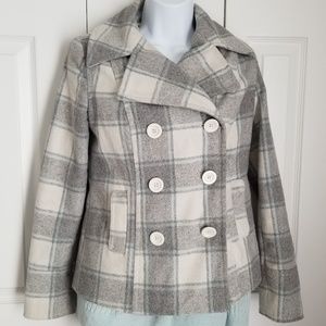 Old Navy Plaid Wool Blend Jacket
